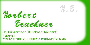 norbert bruckner business card